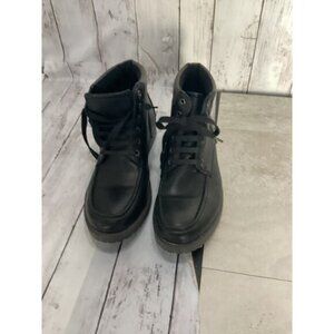 Preppy Streetwear Coquette Utility EVAN MEN'S LEATHER BOOTS SIZE 9.5